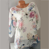 Round Neck  Loose Fitting  Print Short Sleeve T-Shirts Round Neck  Loose Fitting  Print Short Sleeve T-Shirts