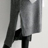 Fashion Simple Loose Sleeveless Knitted Dress