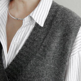 Fashion Simple Loose Sleeveless Knitted Dress