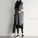 Fashion Simple Loose Sleeveless Knitted Dress