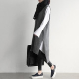 Fashion Simple Loose Sleeveless Knitted Dress