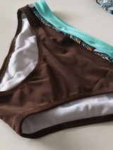 Plus Size Push Up Backless  Mid-Rise Bikini