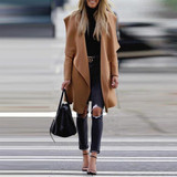 Warm Wool Blends Coat Winter Female Trench Coats