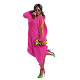 2019 Spring Plus Size Baggy Harem Slit Sleeve Loose Jumpsuit