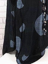 Spring Summer  Cotton  Women  Round Neck  Polka Dot  Sleeveless Blouses