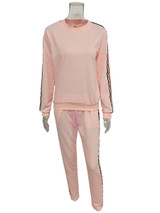 Round Neck  Contrast Trim Sweatshirt Suit