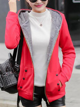 Hooded  Patch Pocket Coat