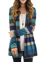 Patchwork  Stripes Knit Cardigans