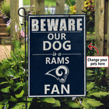 Beware Our Dog Garden Flag
