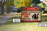 Attack Cow Custom Yard Sign