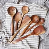 Teak Natural Wood Tableware Spoon