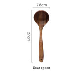 Teak Natural Wood Tableware Spoon
