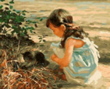 Young Girl and her Cat