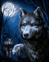 Wolves and Full Moon