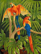 Parrots in the Jungle