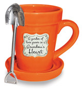 Flower Pot Mug: Orange - Grandma