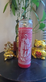 Saint Expedite 7 Day Wealth Candle** #SpellCandle #RootWork #conjure #MoneyMagic #SaintExpedite #AltarMagick