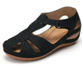 Women 2020 Summer Leather Vintage Sandals Buckle Casual Sewing Women Retro Sandalias Female Ladies Platform Shoes 36-46