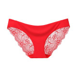 Ladies Underwear Woman Panties Sexy Lace Plus Size Panty Mid-Rise Transparent Seamless Comfortable Briefs Girls Lingerie