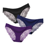 Ladies Underwear Woman Panties Sexy Lace Plus Size Panty Mid-Rise Transparent Seamless Comfortable Briefs Girls Lingerie