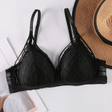 Floral Lace Bras For Women Sexy Lingerie Beauty Back Deep V Lace Bralette Female Brassiere Wire Free Thin Underwear Push Up Bra