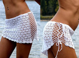 Lace Crochet Beach Skirt Cover-Up
