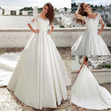 Jewel Neckline A-line 3D Flowers Bridal Gown