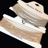 Rhinestone Crystal Multilayer Statement Choker Necklace
