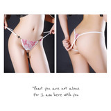 Sexy Lace Floral Pendant Thong Panties