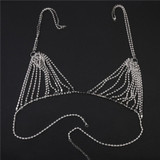 Rhinestone Body Chain Harness Bra Beach Jewelry
