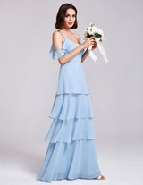 One Shoulder Chiffon A-line Ruffles Bridesmaid Dresses