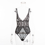 Sexy See Through Mesh Lace Bodysuit