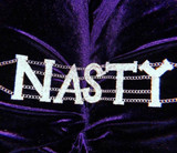 Big Rhinestone NASTY SEXY Statement Choker Necklaces