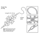 Silver Color Crystal Floral Bridal Anklet
