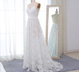 Sexy Ivory Lace Beach Wedding Dress