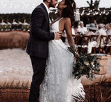 Sexy Ivory Lace Beach Wedding Dress
