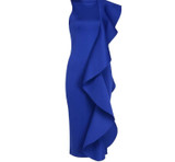 Sleeveless Patchwork Ruffles Bodycon Club Dresses