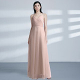 Sweetheart A-line V-neck Sleeveless Bridesmaid Dresses