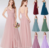 Sweetheart A-line V-neck Sleeveless Bridesmaid Dresses