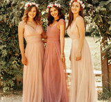 Sweetheart A-line V-neck Sleeveless Bridesmaid Dresses