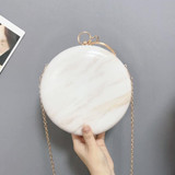 Round Designer Chain Shoulder Bag