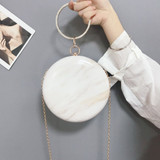 Round Designer Chain Shoulder Bag