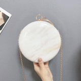 Round Designer Chain Shoulder Bag
