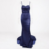 Elegant V Neck Backless Mermaid Dress