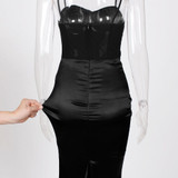 Elegant V Neck Backless Mermaid Dress