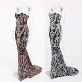 Retro Strapless Sequin Party Dress