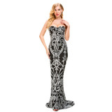 Retro Strapless Sequin Party Dress