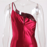 Shiny Satin Sleeveless Maxi Dress