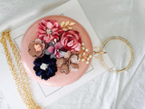 Handmade Flowers Evening Clutch Bag