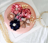 Handmade Flowers Evening Clutch Bag